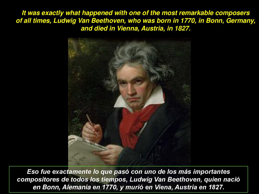 It was exactly what happened with one of the most remarkable composers
