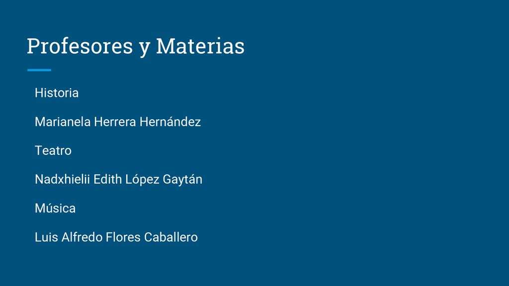 Profesores y Materias Historia Marianela Herrera Hernández Teatro