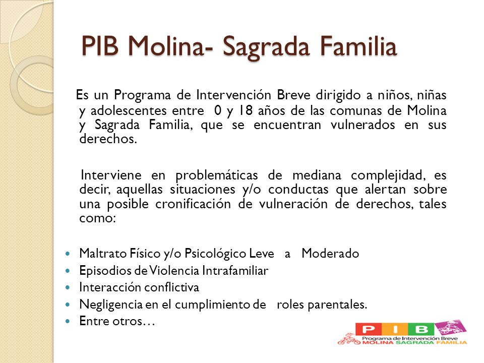PIB Molina- Sagrada Familia