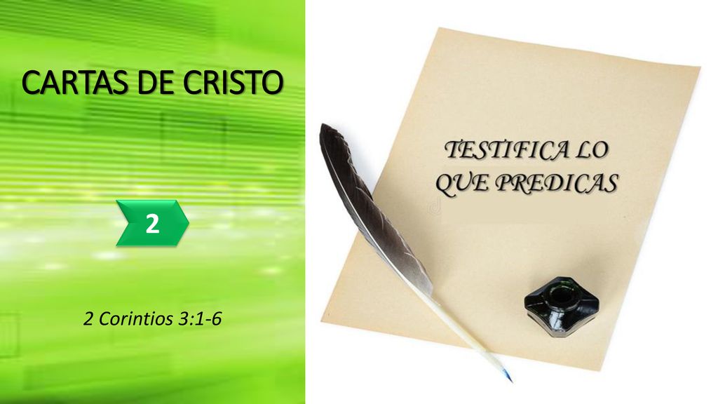 CARTAS DE CRISTO 2 2 Corintios 3:1-6