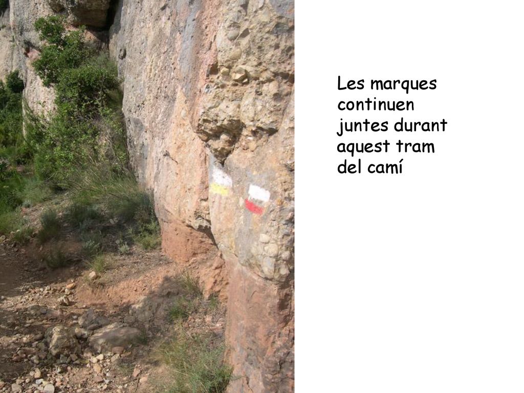 Les marques continuen juntes durant aquest tram del camí
