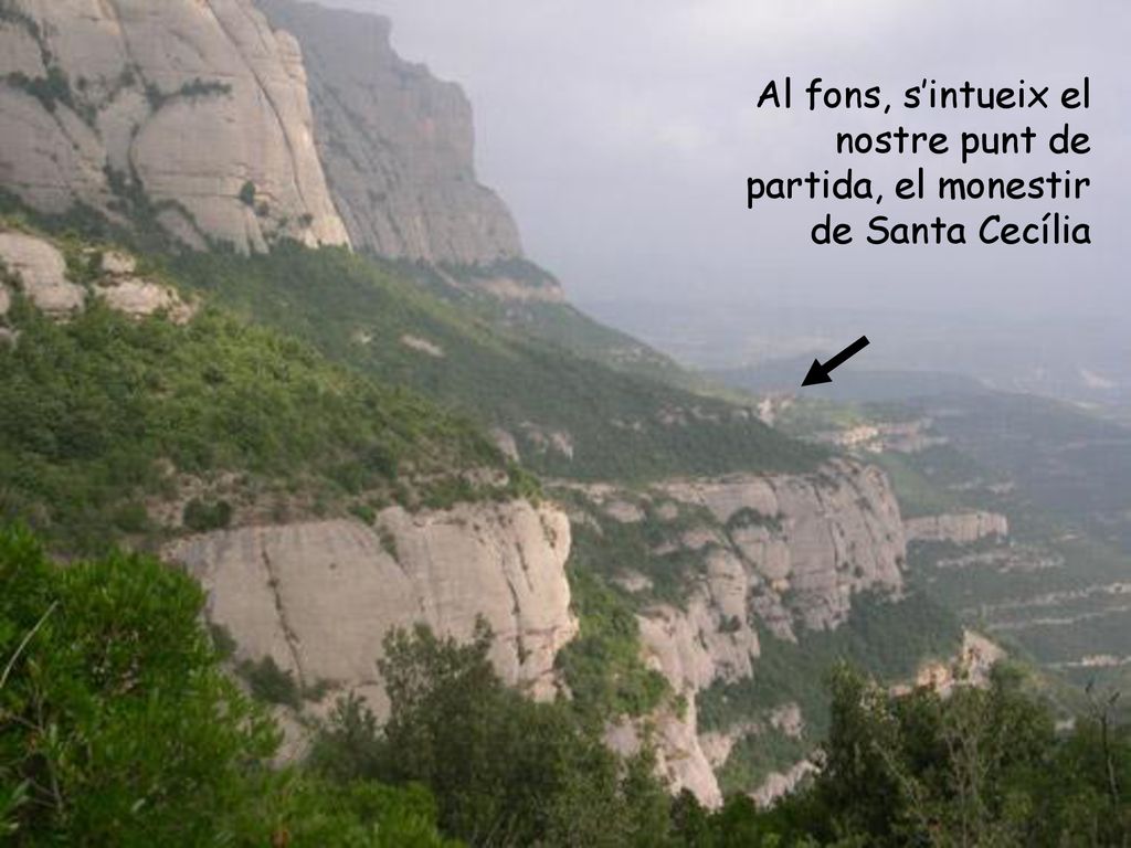 Al fons, s’intueix el nostre punt de partida, el monestir de Santa Cecília