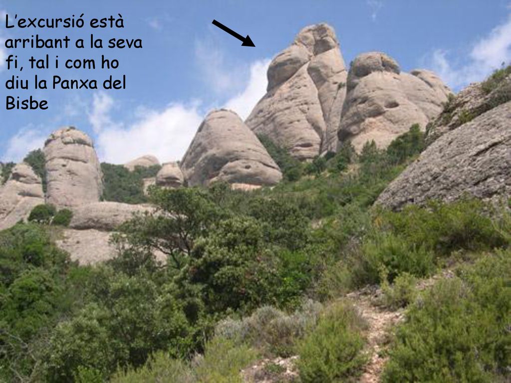 L’excursió està arribant a la seva fi, tal i com ho diu la Panxa del Bisbe