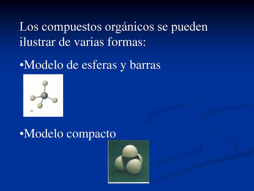 Los compuestos orgánicos se pueden ilustrar de varias formas: