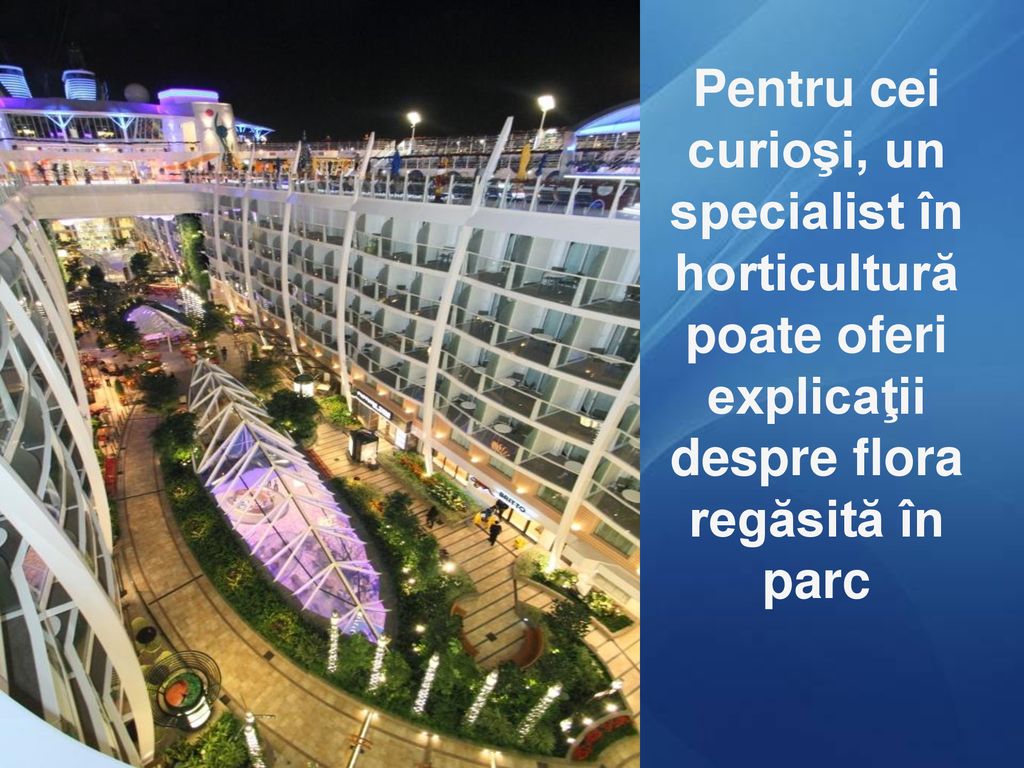 Pentru cei curioşi, un specialist în horticultură poate oferi explicaţii despre flora regăsită în parc