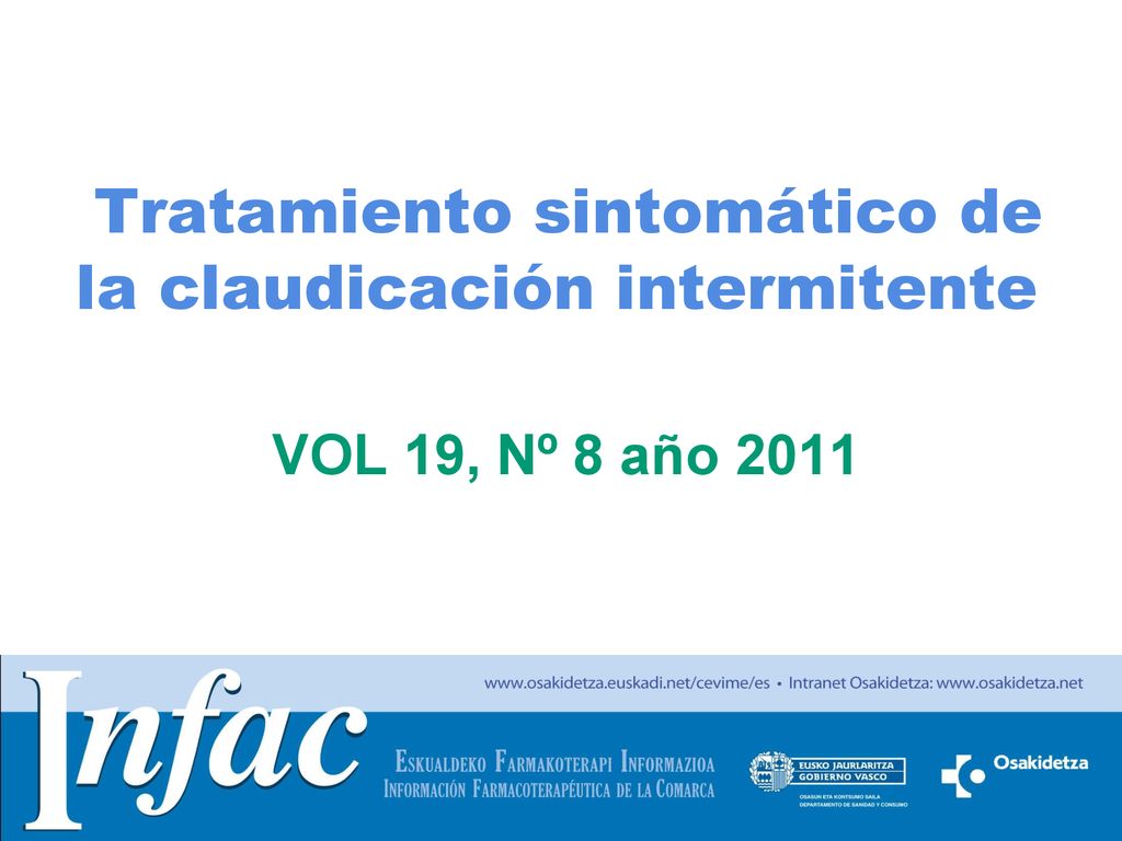 Tratamiento sintomático de la claudicación intermitente VOL 19, Nº 8 año 2011