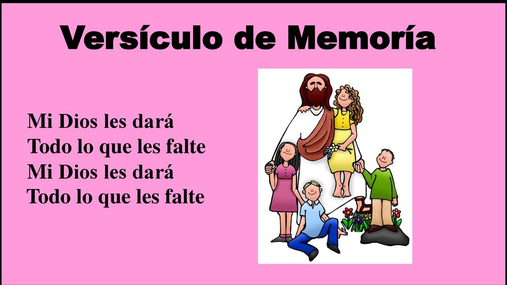 Versículo de Memoría Mi Dios les dará Todo lo que les falte