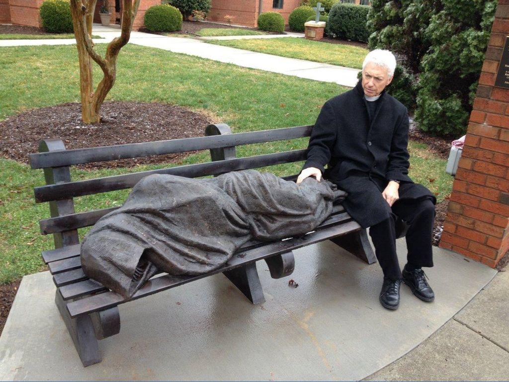 Get Jesus the homeless statue article Reflections on Matthew 25:31-46