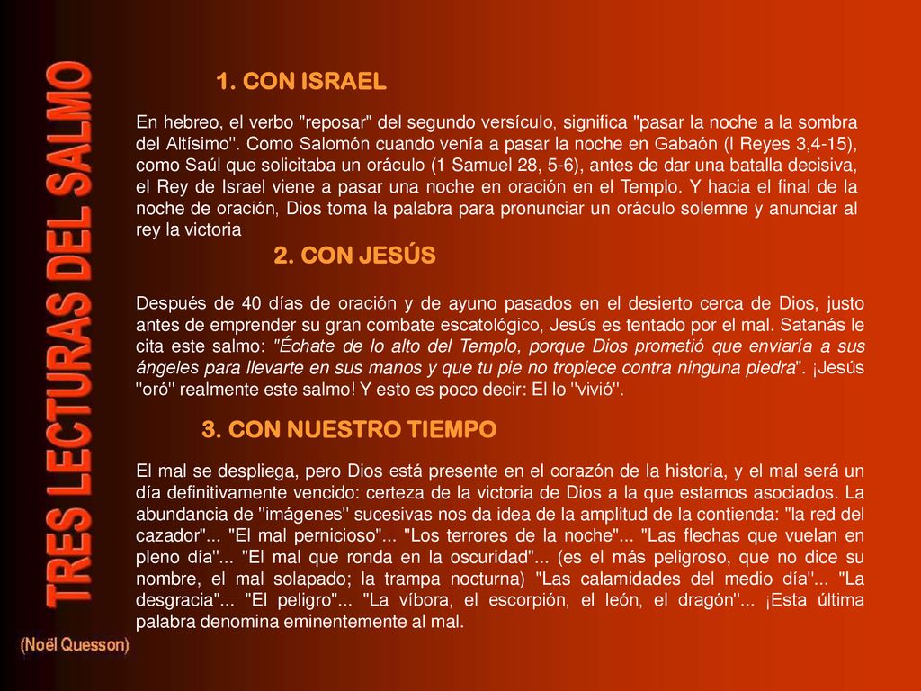 1. CON ISRAEL 2. CON JESÚS 3. CON NUESTRO TIEMPO