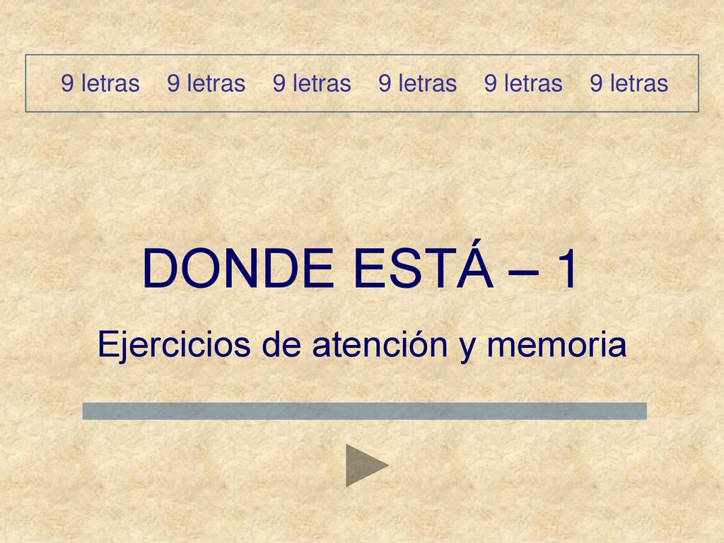 DONDE ESTÁ – 1 Ejercicios de atención y memoria