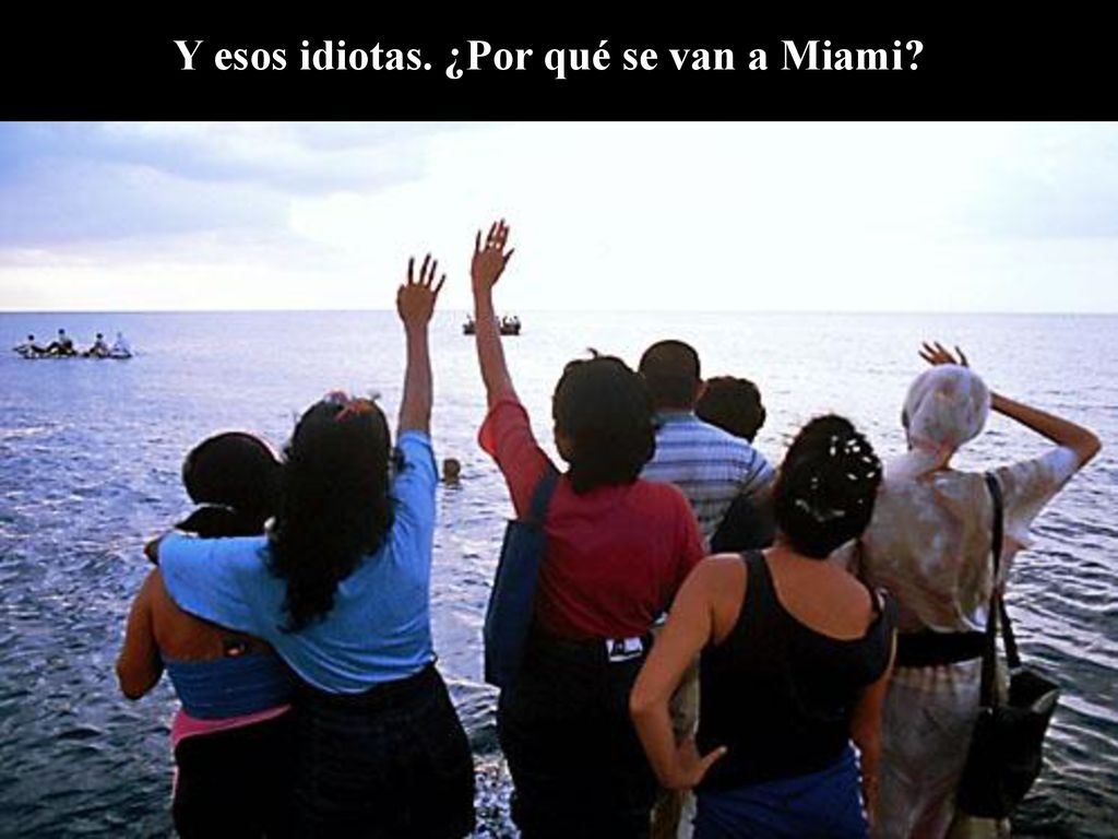 Y esos idiotas. ¿Por qué se van a Miami