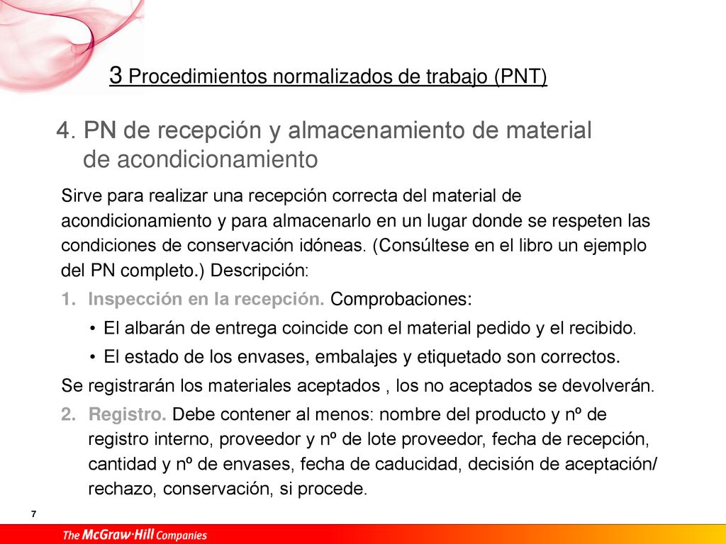 4. PN de recepción y almacenamiento de material de acondicionamiento