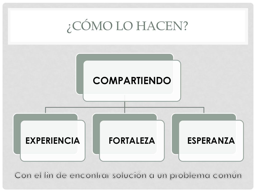 Con el fin de encontrar solución a un problema común