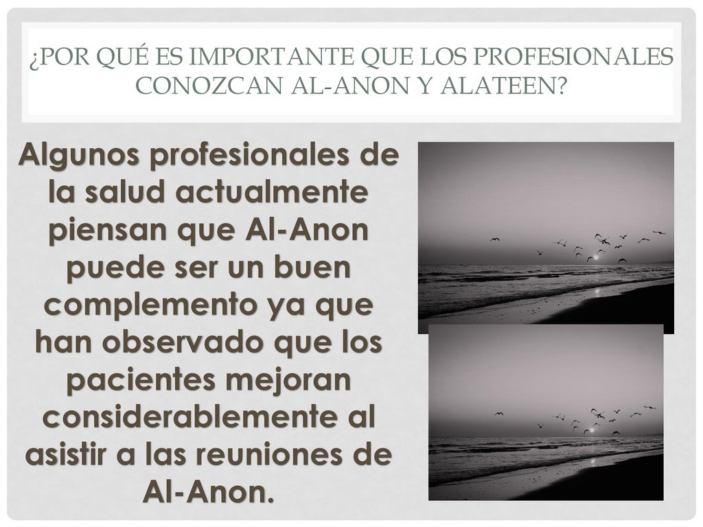 ¿POR QUÉ ES IMPORTANTE QUE los profesionales CONOZCAN al-anon y alateen