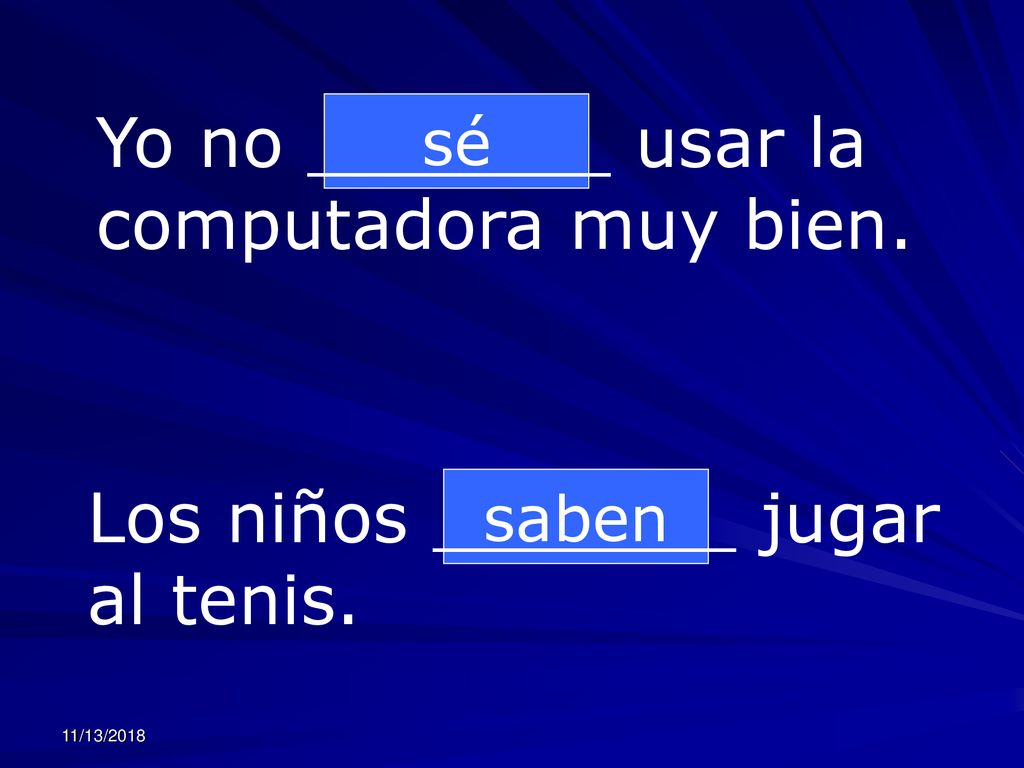 Yo no _______ usar la computadora muy bien.