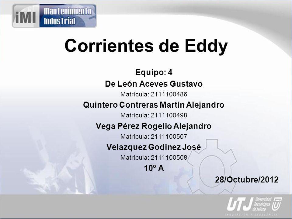 Corrientes de Eddy Equipo: 4 De León Aceves Gustavo