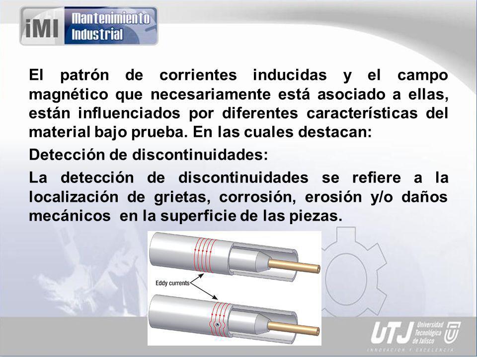 El patrón de corrientes inducidas y el campo magnético que necesariamente está asociado a ellas, están influenciados por diferentes características del material bajo prueba.