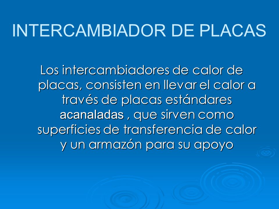 INTERCAMBIADOR DE PLACAS
