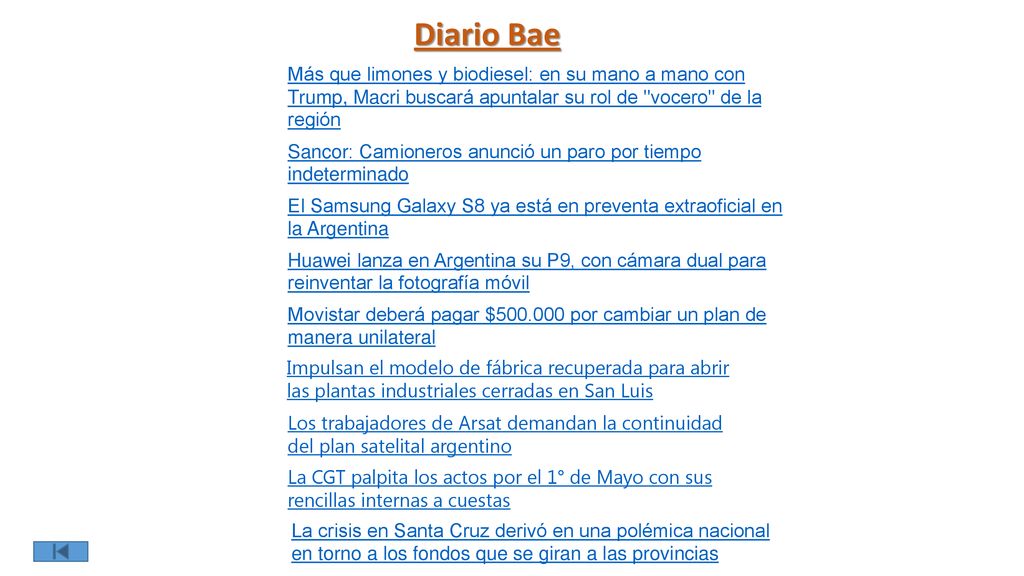 Diario Bae Más que limones y biodiesel: en su mano a mano con Trump, Macri buscará apuntalar su rol de vocero de la región.