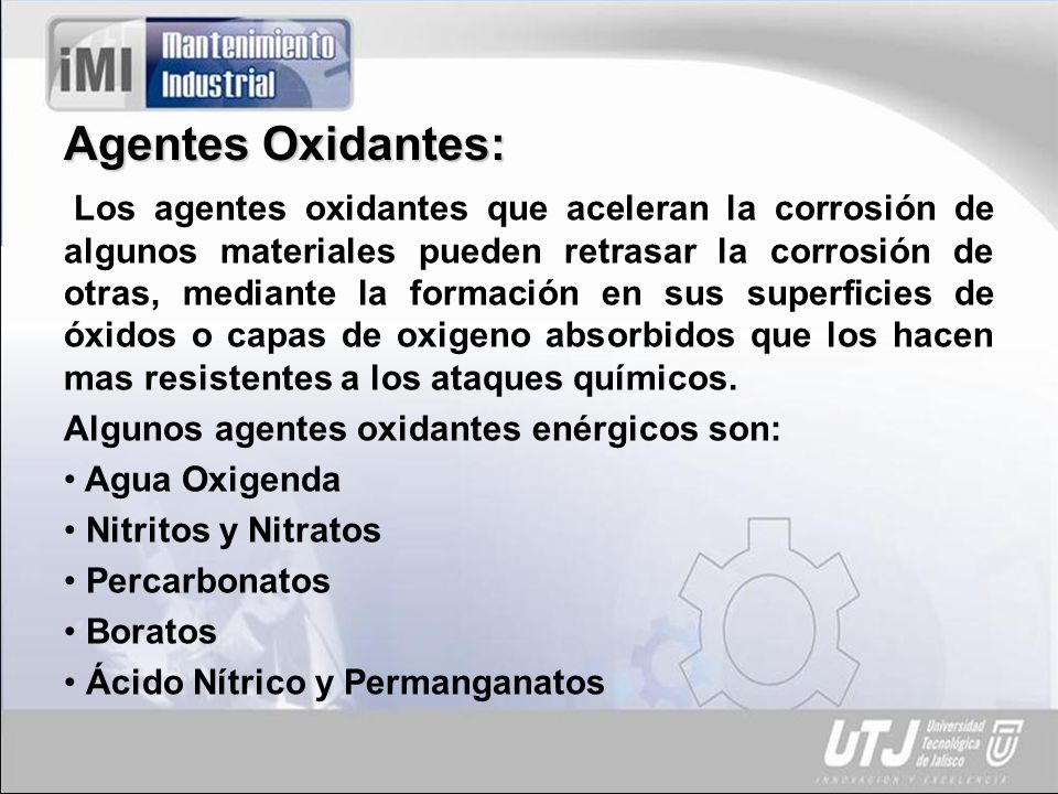 Agentes Oxidantes: