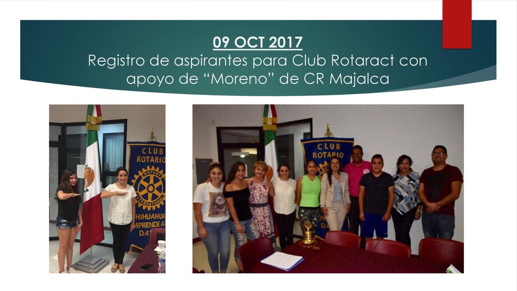 09 OCT 2017 Registro de aspirantes para Club Rotaract con apoyo de Moreno de CR Majalca