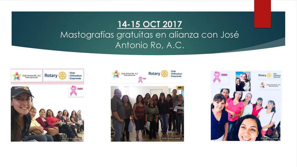 14-15 OCT 2017 Mastografías gratuitas en alianza con José Antonio Ro, A.C.