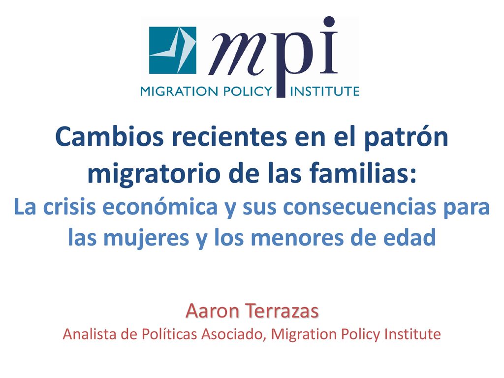 Cambios recientes en el patrón migratorio de las familias: