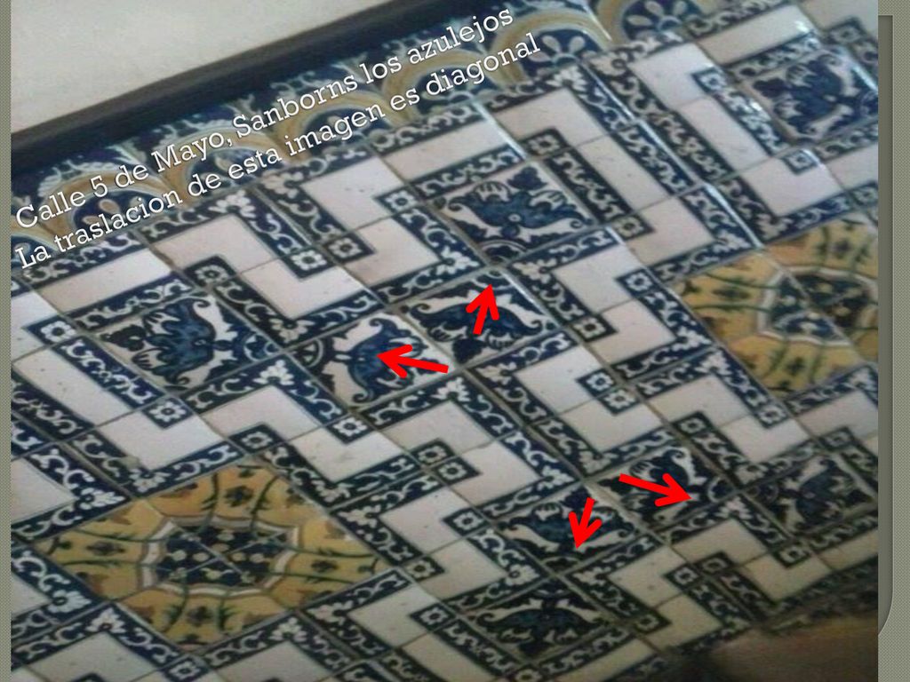 Calle 5 de Mayo, Sanborns los azulejos La traslacion de esta imagen es diagonal