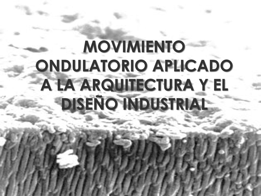 MOVIMIENTO ONDULATORIO APLICADO A LA ARQUITECTURA Y EL DISEÑO INDUSTRIAL