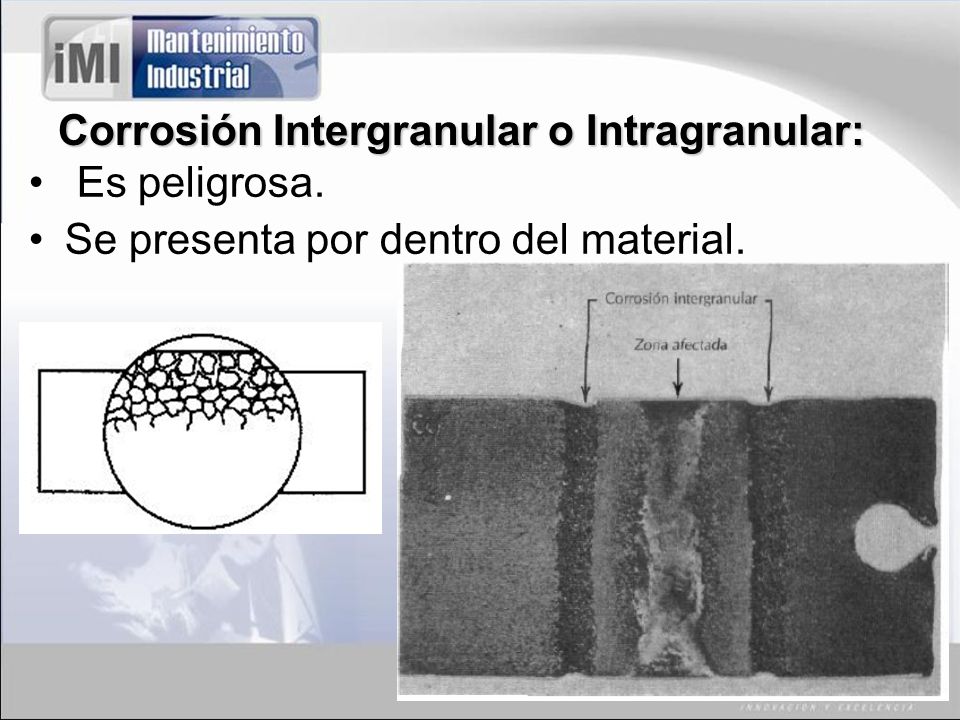 Corrosión Intergranular o Intragranular: