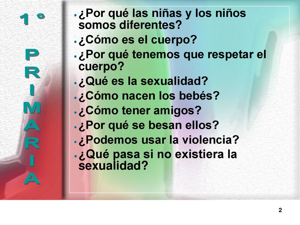 1° P R I M A ¿Qué pasa si no existiera la sexualidad