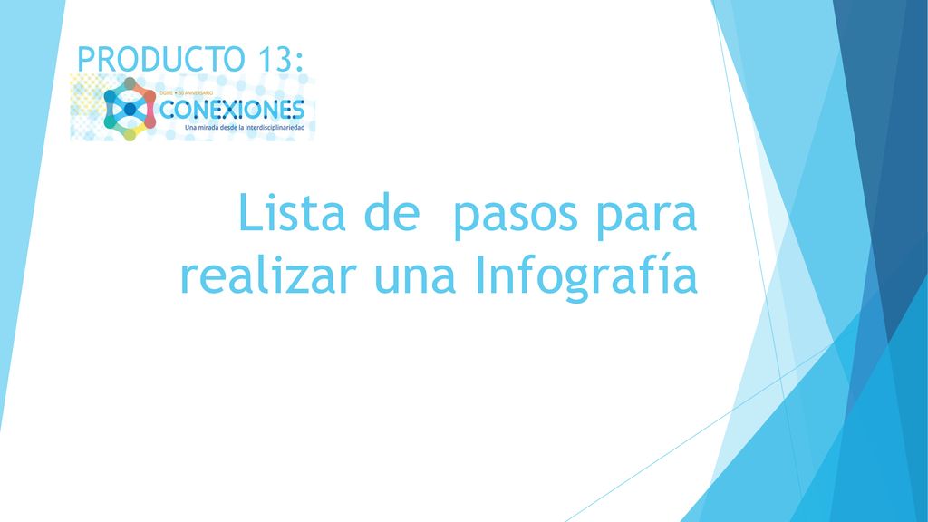 Lista de pasos para realizar una Infografía