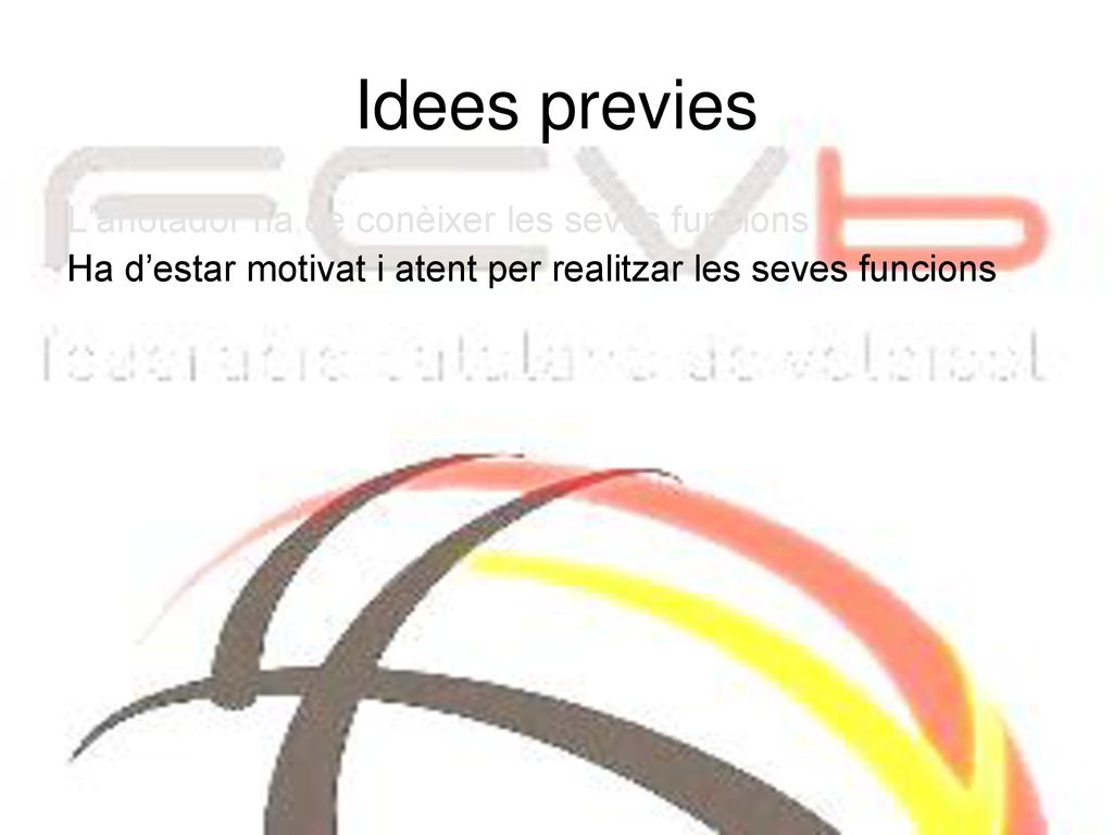 Idees previes L’anotador ha de conèixer les seves funcions