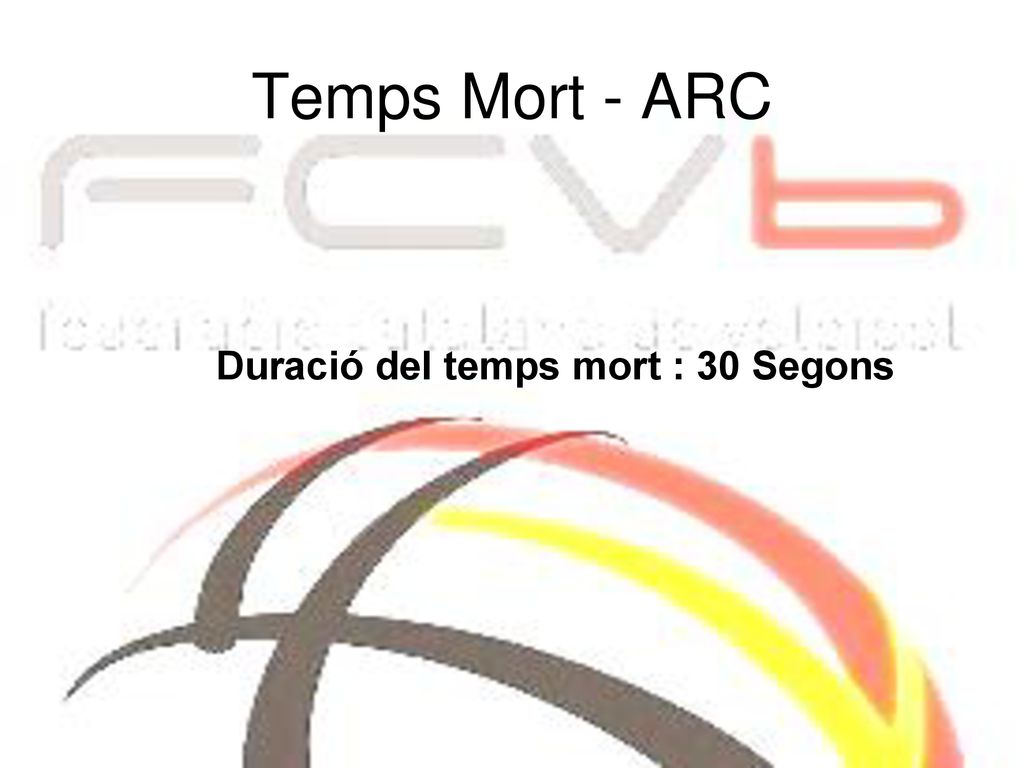Temps Mort - ARC Duració del temps mort : 30 Segons