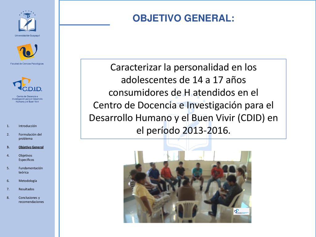 Caracterizar la personalidad en los adolescentes de 14 a 17 años