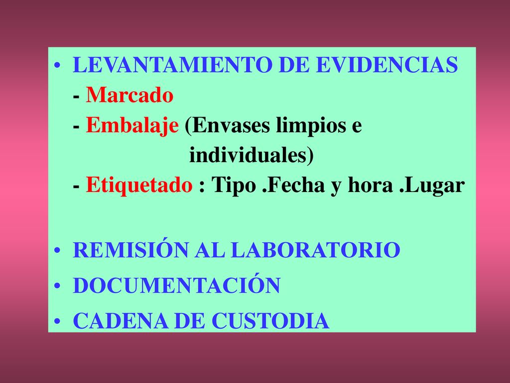 LEVANTAMIENTO DE EVIDENCIAS - Marcado - Embalaje (Envases limpios e