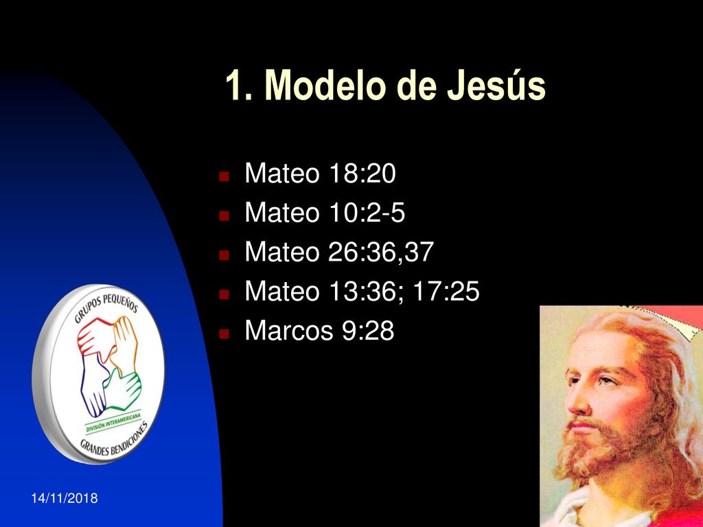 1. Modelo de Jesús Mateo 18:20 Mateo 10:2-5 Mateo 26:36,37
