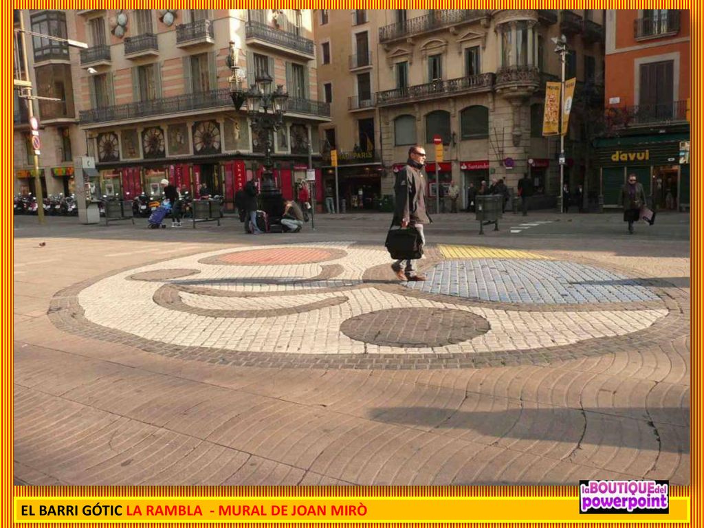 EL BARRI GÓTIC LA RAMBLA - MURAL DE JOAN MIRÒ