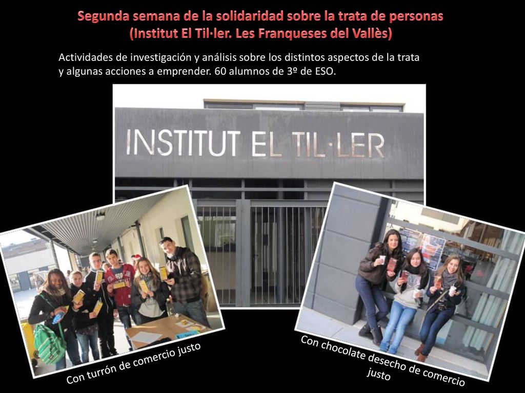 Segunda semana de la solidaridad sobre la trata de personas
