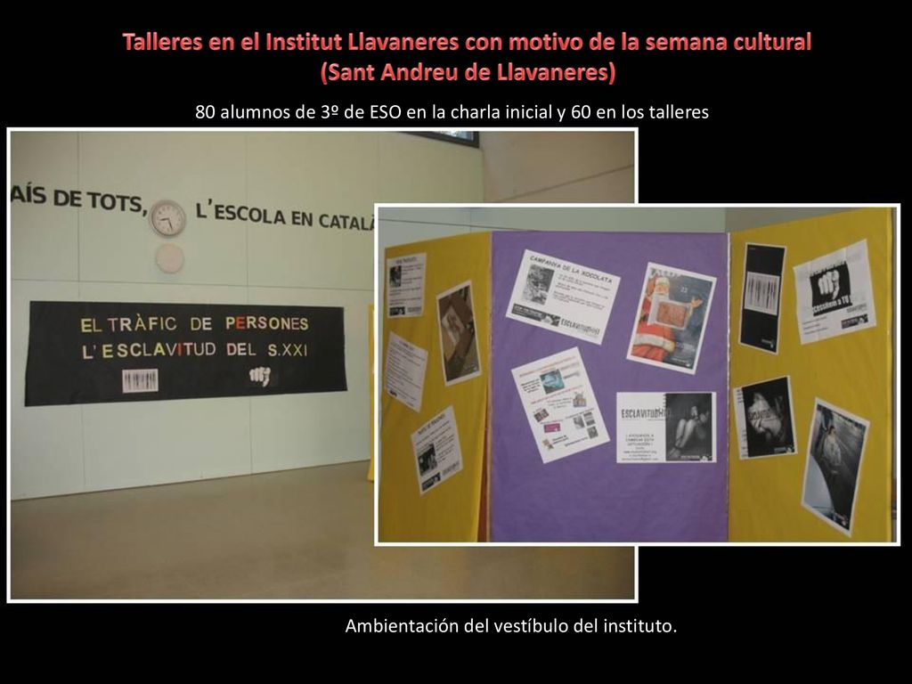 Talleres en el Institut Llavaneres con motivo de la semana cultural