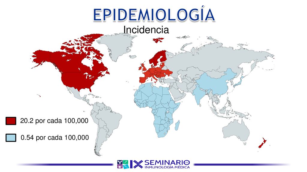 EPIDEMIOLOGÍA Incidencia 20.2 por cada 100, por cada 100,000