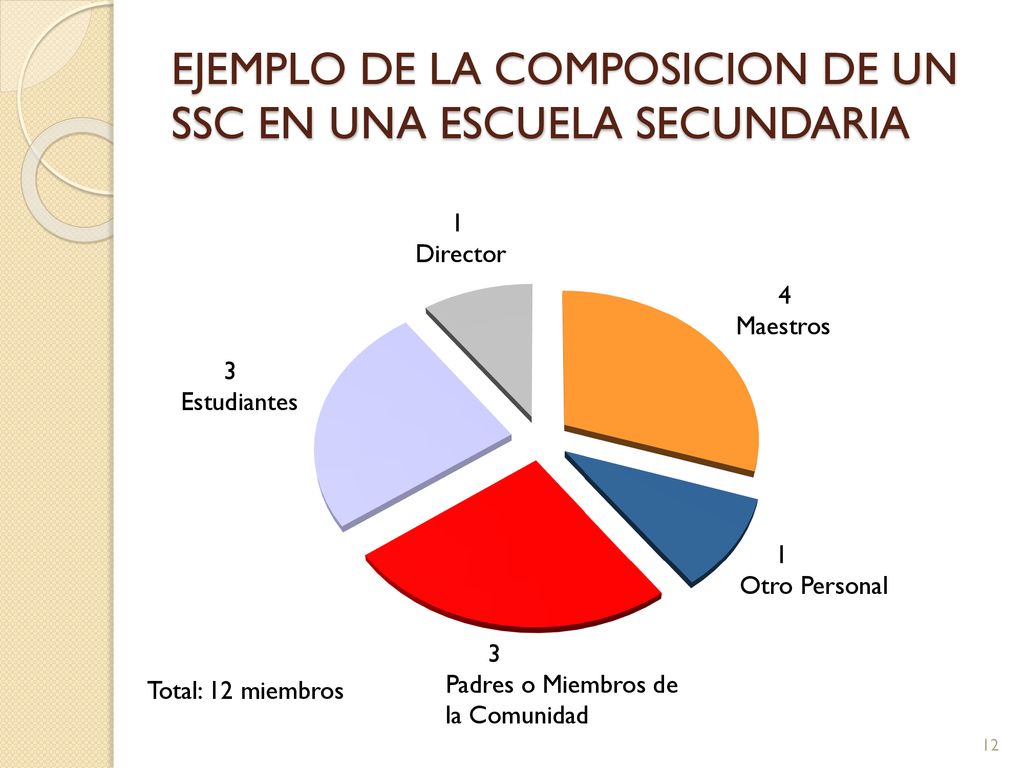 EJEMPLO DE LA COMPOSICION DE UN SSC EN UNA ESCUELA SECUNDARIA