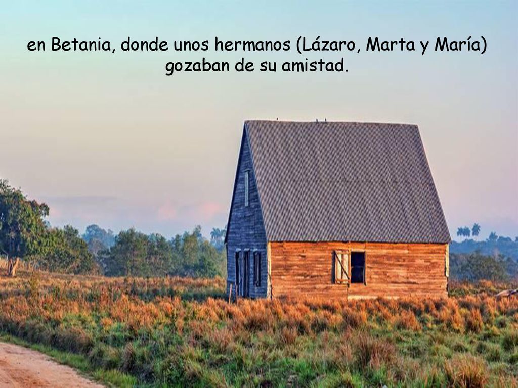 en Betania, donde unos hermanos (Lázaro, Marta y María) gozaban de su amistad.