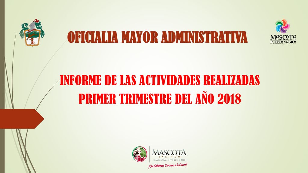 INFORME DE LAS ACTIVIDADES REALIZADAS PRIMER TRIMESTRE DEL AÑO 2018