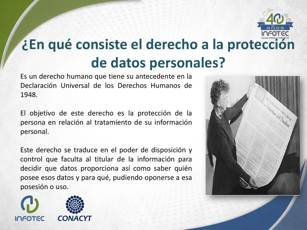¿En qué consiste el derecho a la protección de datos personales