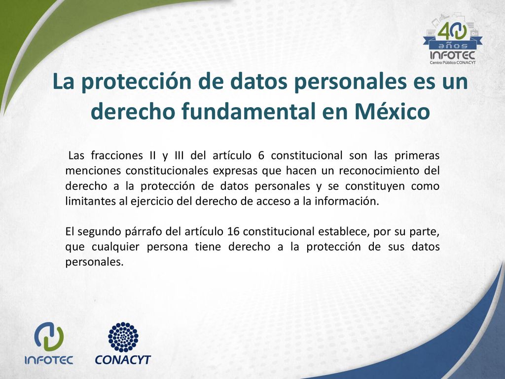 La protección de datos personales es un derecho fundamental en México
