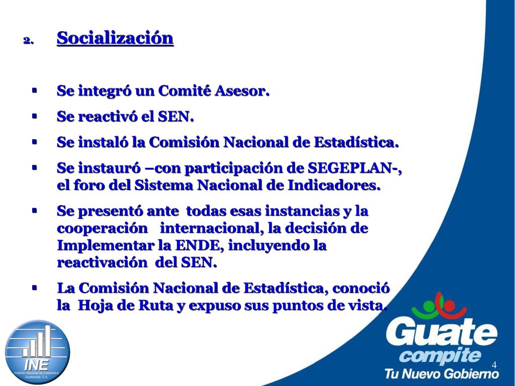 Se integró un Comité Asesor. Se reactivó el SEN.