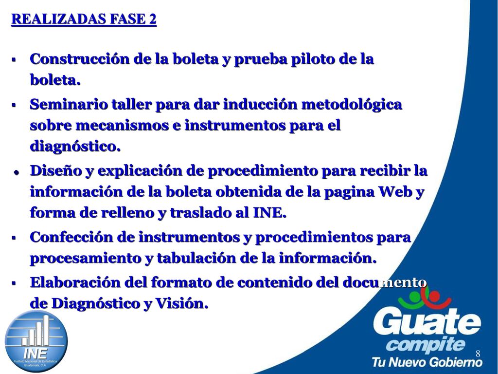 Construcción de la boleta y prueba piloto de la boleta.