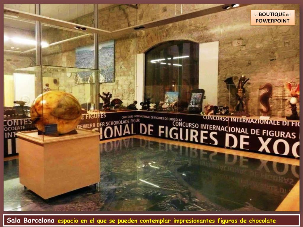 Sala Barcelona espacio en el que se pueden contemplar impresionantes figuras de chocolate