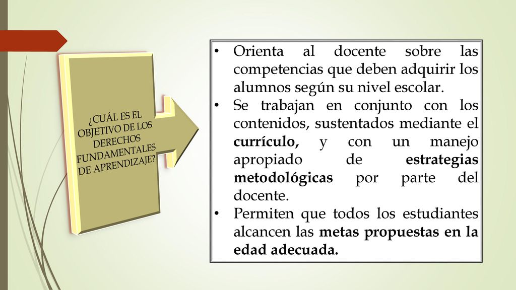 ¿CUÁL ES EL OBJETIVO DE LOS DERECHOS FUNDAMENTALES DE APRENDIZAJE